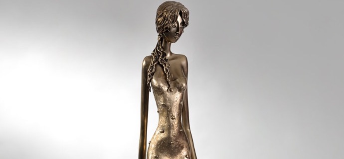 Jemma - 67" - Bronze sculpture,