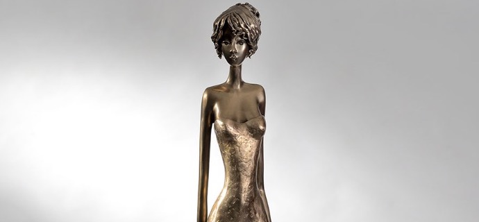 Iris - 67" - Bronze sculpture,