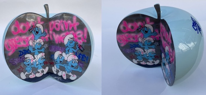 Don't paint graffiti - 9" inch - Ceramic sculpture