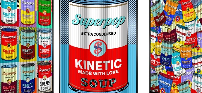 Soupe Ecume Cerise - Kinetic Pop art - 74 x 49 cm
