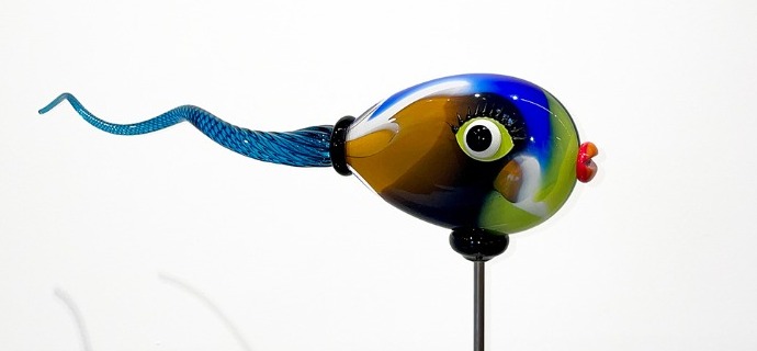 SOLD OUT ! Caraïbes multicolore - Glass sculpture - 17" x 21"