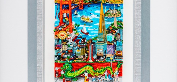 High Over San Fransisco - 16,5 x 32 cm - Sérigraphie 3D