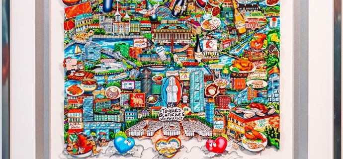 Lyon ... Capital of Gastronomy - 40" x 31" inch / 27" x 20" inch - Serigraphy 3D