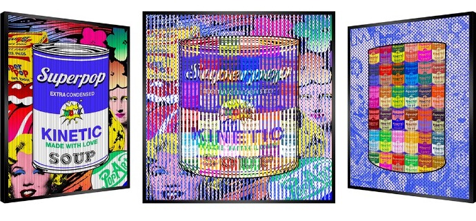 Soupop - Kinetic Pop art - 69 x 69 cm