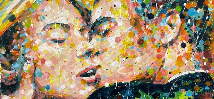 Kiss - 54 x 46 cm - Acrylique sur toile