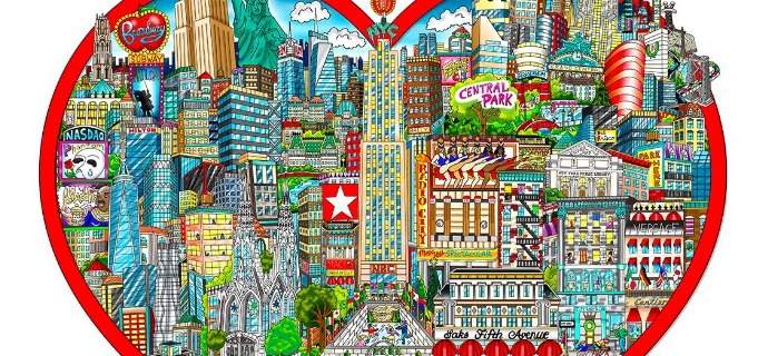You're in the heart of Manhattan - 16" x 14" - Serigraphy 3D