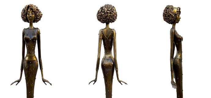 Carla - 176 cm - Sculpture en bronze