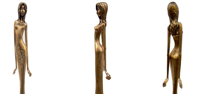 Emilia - 100 cm - Sculpture en bronze