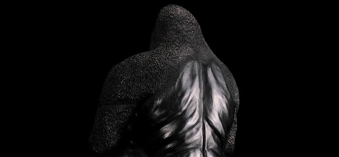 Gorille - Sculpture en résine - 42 x 30 cm