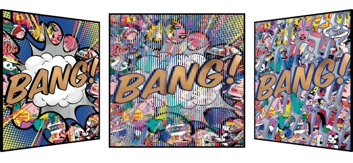 Big Pop Bang - Kinetic Pop art - 90 x 90 cm