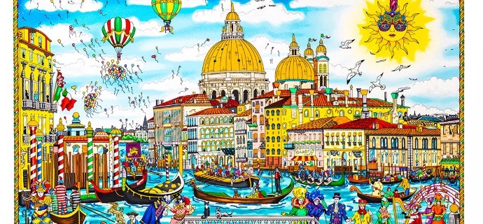 Colorful Carnival in Venice - 45 x 70 cm - Sérigraphie 3D