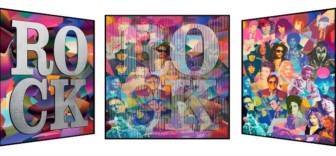 Glorious Rock - Kinetic Pop art - 113 x 113 cm