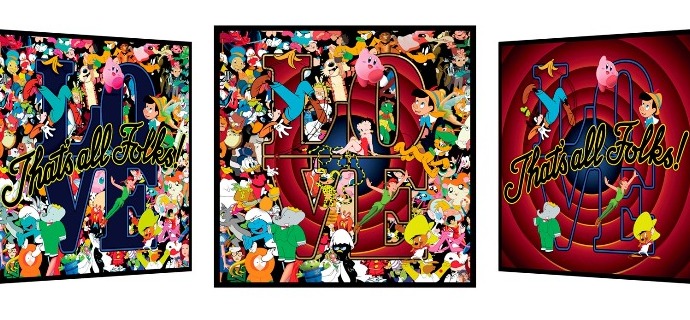 Toonsland - Kinetic Pop art - 112 x 112 cm