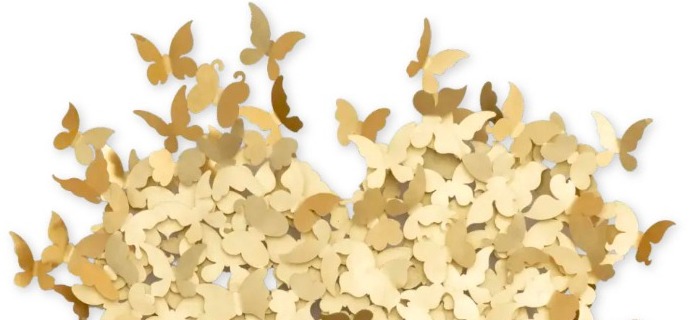 My heart is all a flutter - Gold - 43" x 39" - Sculpture metal in 3D