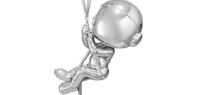 Acrobate - Sculpture en inox poli miroir - 200cm