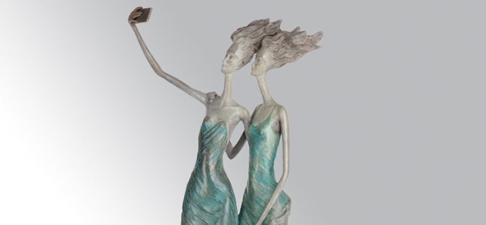 Best friend forever - 77 x 33 x 30 cm - sculpture en bronze