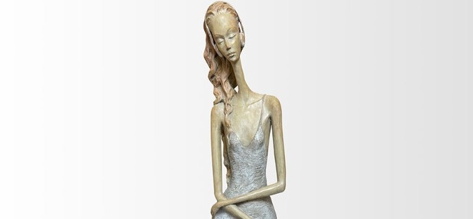 Stand by me - 85 x 20 x 45 cm - Sculpture en bronze