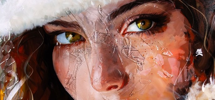 Chamonix - 47" x 39" - Acrylic paint and resin on metal