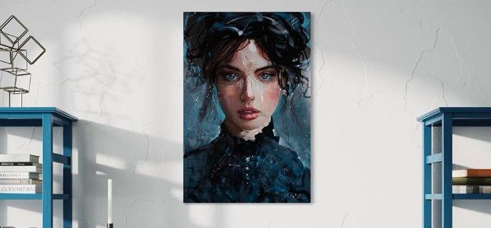 Rhodes - 39" x 27,5" - Acrylic paint and resin on metal