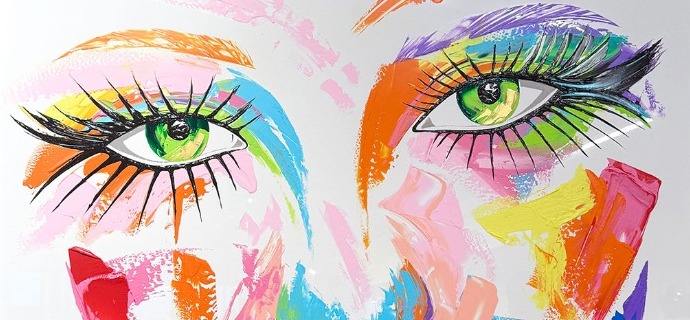 Paige - 100 x 100 cm - Acrylique sur aluminium