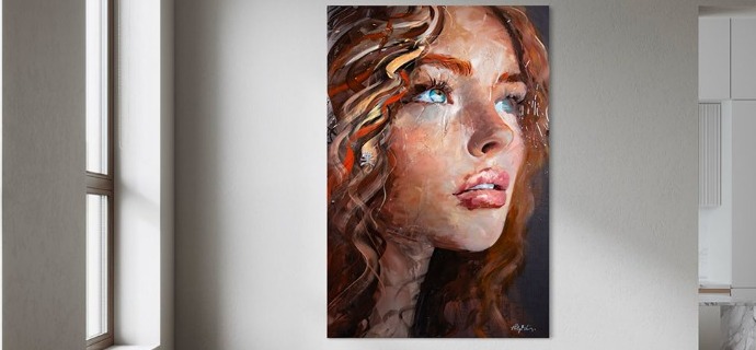 Limerick en intérieur - 100 x 150 cm - Peinture acrylique et résine sur métal