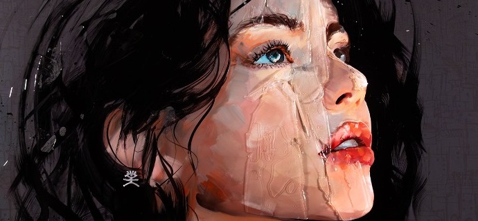 Kotor - 100 x 70 cm - Peinture acrylique et résine sur métal