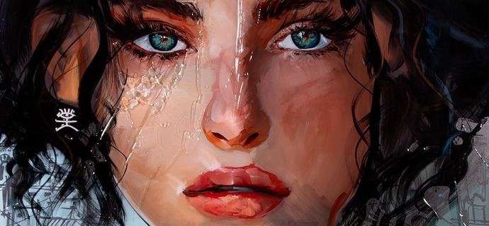 Freiburg - 100 x 70 cm - Peinture acrylique et résine sur métal