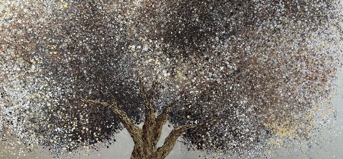 600 A - 130 x 97 cm - Huile sur toile et feuille d'or
