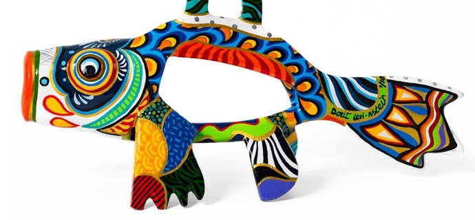 Koi - 57 x 57 x 20 cm - Sculpture en aluminium