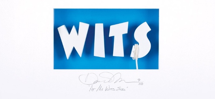 At my wits end - 31" x 29" - Shadow box