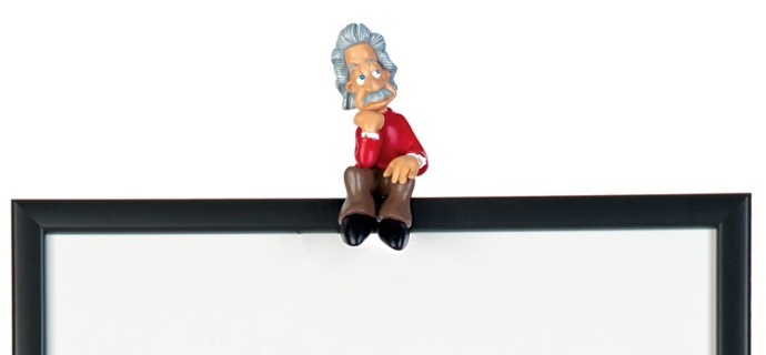 Thinking outside the box # Einstein - 33" x 21" - Shadow box